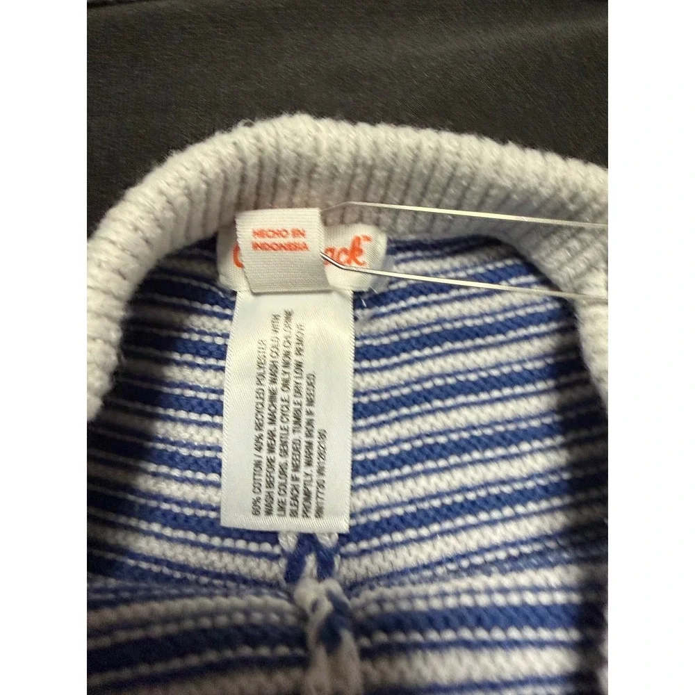 Cat & Jack Girls Blue Light Gray Striped Knit Tank Shorts 2 Piece Set 5T